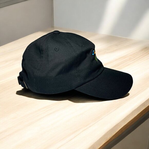 Unique Slappers Only Adjustable Black Baseball Cap Mario Bros Rare - Picture 2 of 7